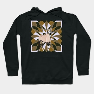 Gemsbok / oryx on Geometric Design Hoodie